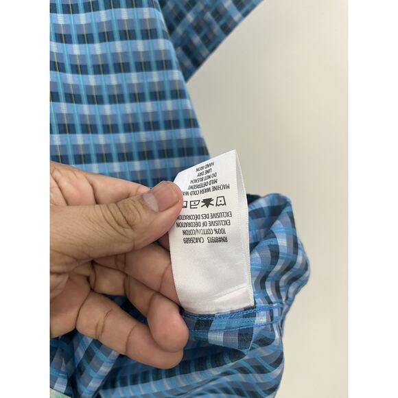 Robert Graham Check Plaid Resort Retro Classic Shirt L Flip Cuff Preppy Vacay - Picture 8 of 14